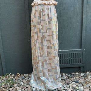 Styled by Joe Zee Mermaid/Fishtail Sequin Skirt Sz. 6  blocked Blush colors
